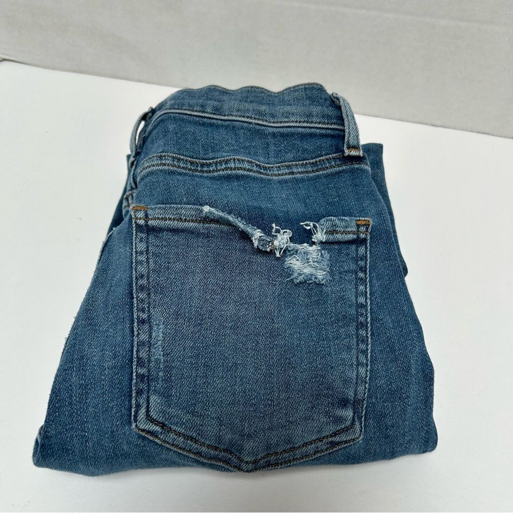 Agolde Sophie Mid-Rise Ankle Jean in Tame Stretch Distressed size 24‎